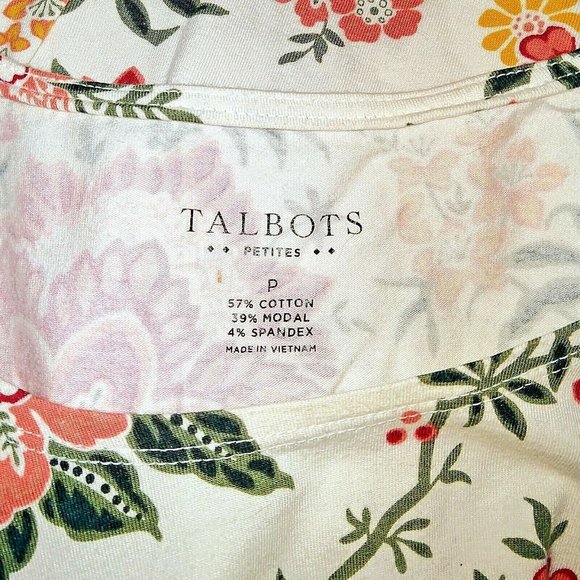 Talbots Top Womens Size Petite Petite 0-2P Cotton Blend Knit Bell Sleeve… - Picture 5 of 6
